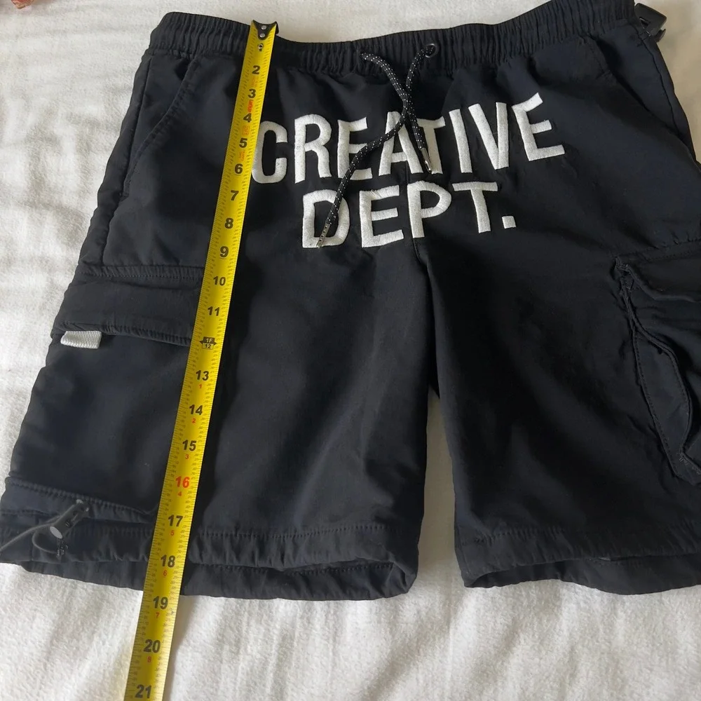 RGSTR Creative Dept Black Cargo Shorts Mens Large Techwear Gorpcore Streetwear